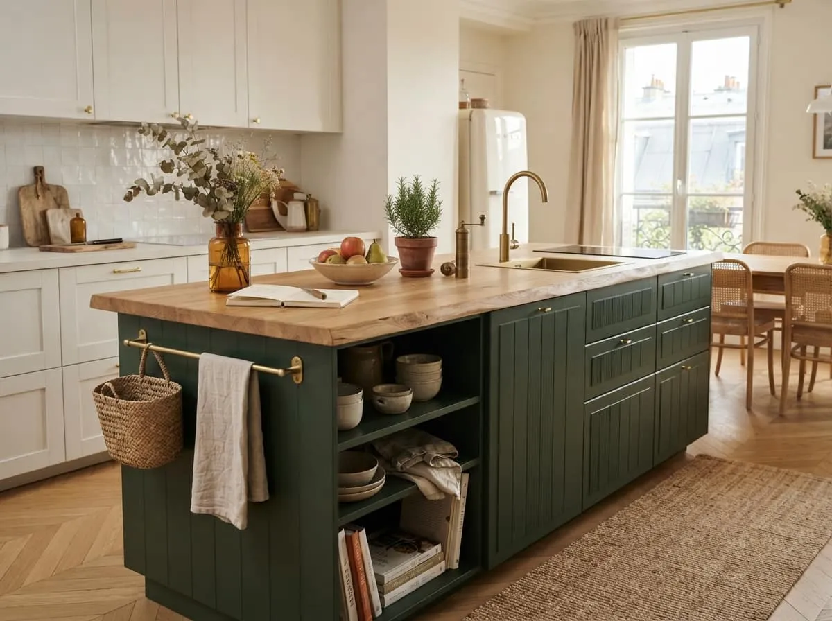 Créer un îlot central de cuisine original avec des meubles ikea détournés