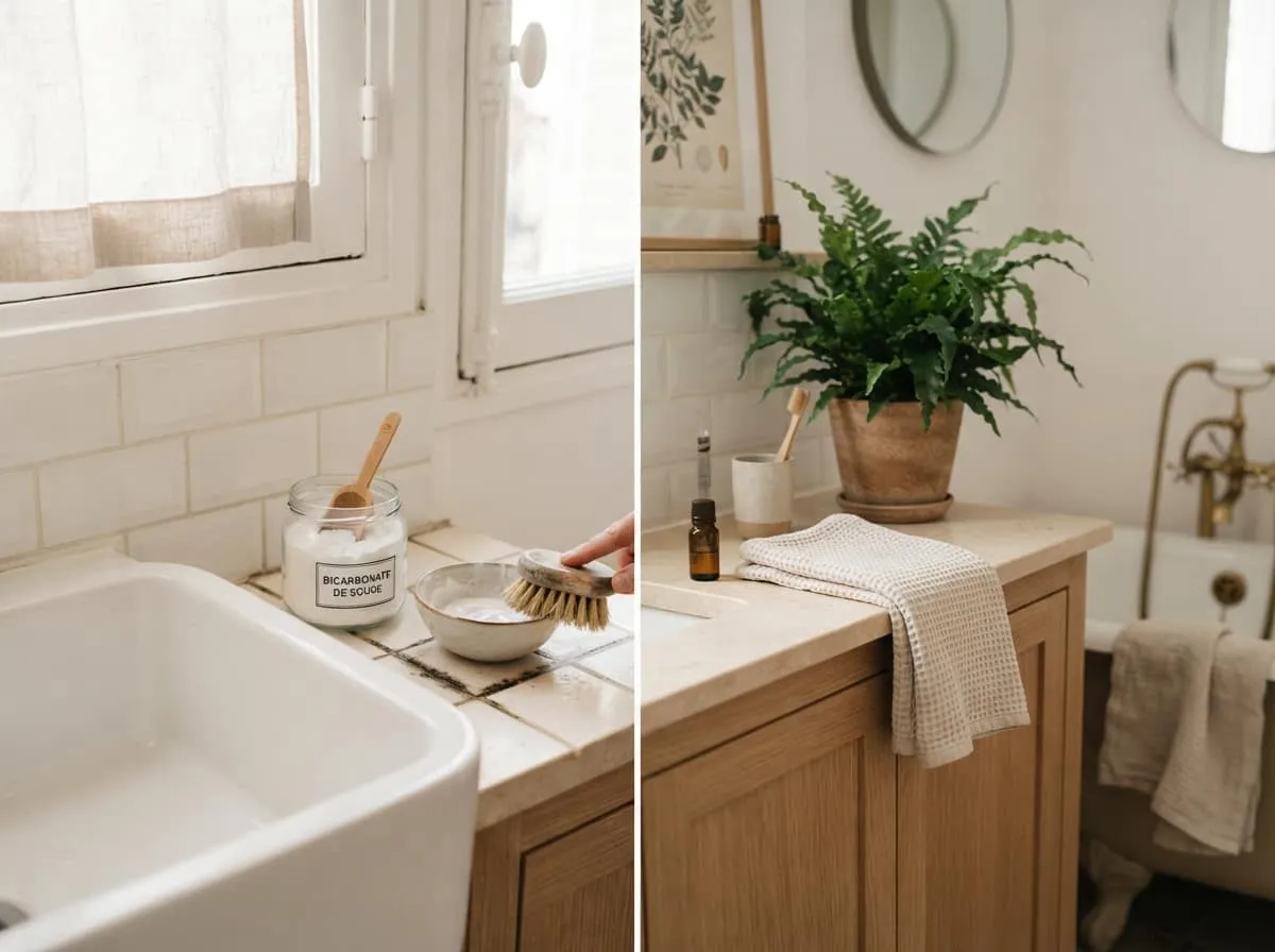 Nettoyer efficacement les joints moisis de la salle de bain avec du bicarbonate