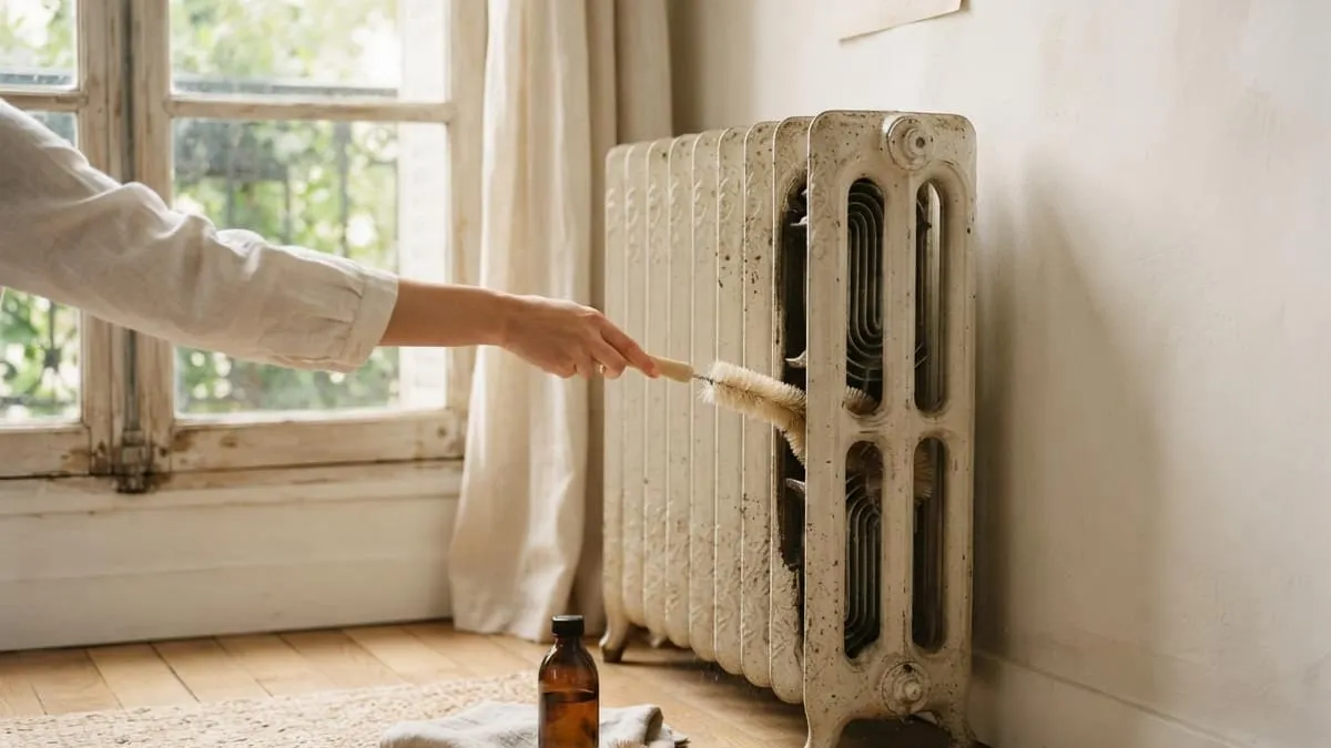Comment nettoyer l'intérieur d'un radiateur en fonte difficile d'accès efficacement