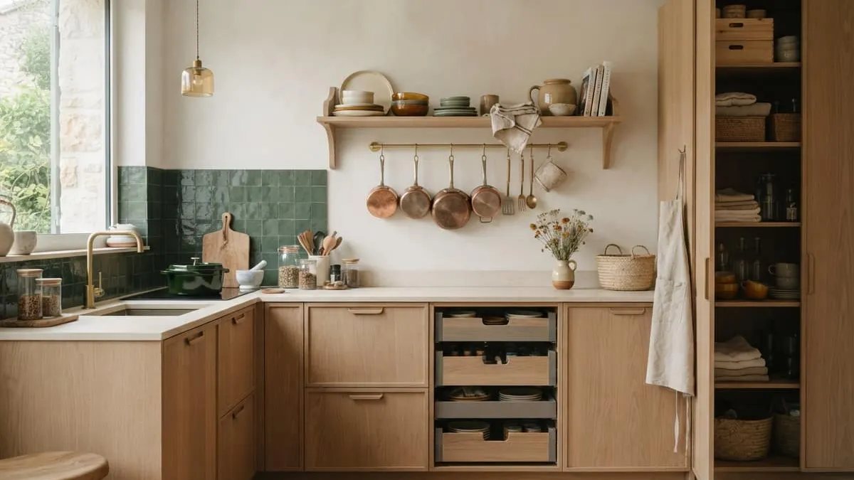 Optimiser le rangement dans une cuisine sans meubles hauts : astuces et solutions pratiques