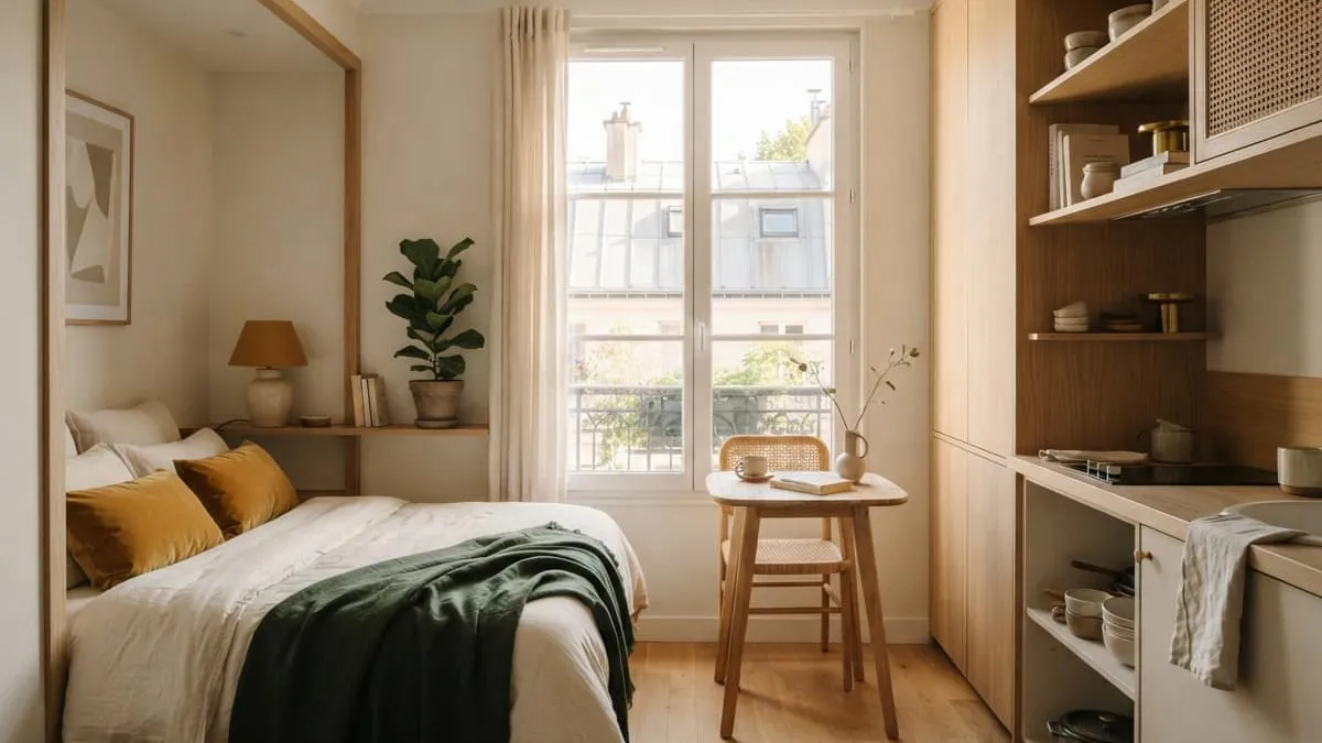 Aménager un studio de 20m2 : choisir entre lit escamotable et mezzanine