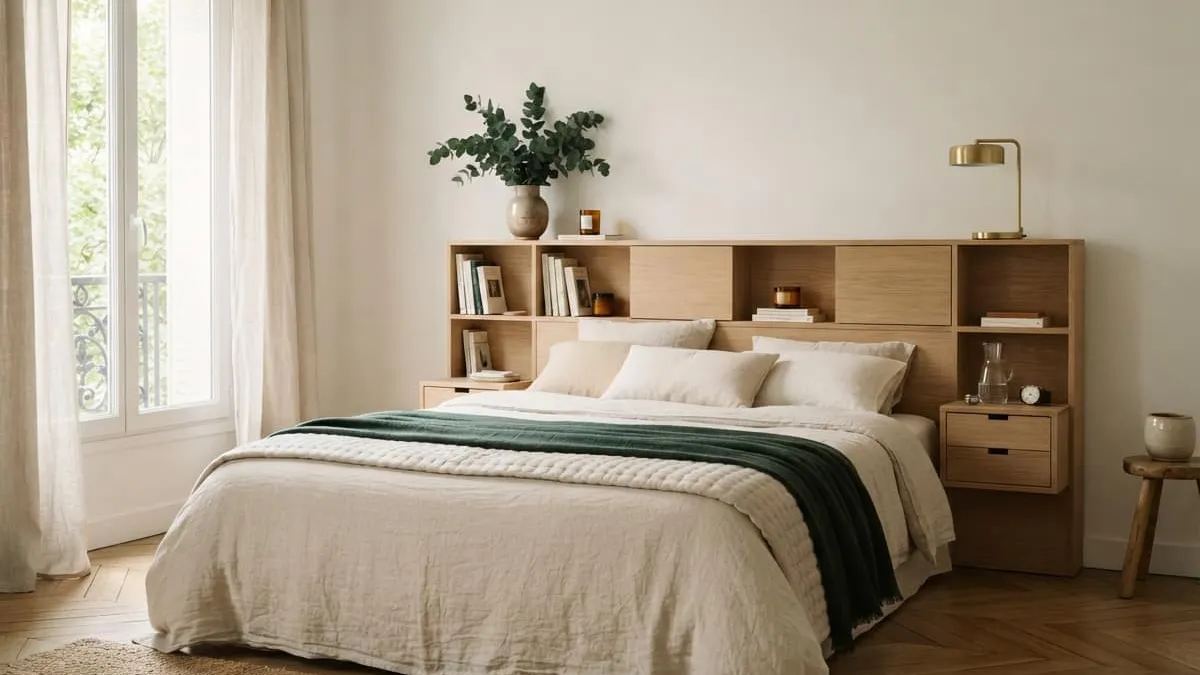 Comment créer une tête de lit avec des rangements intégrés facilement