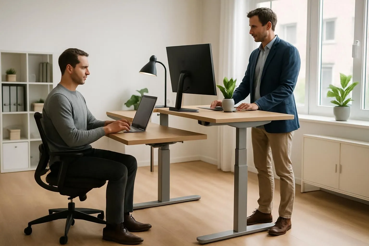 Les bureaux assis debout