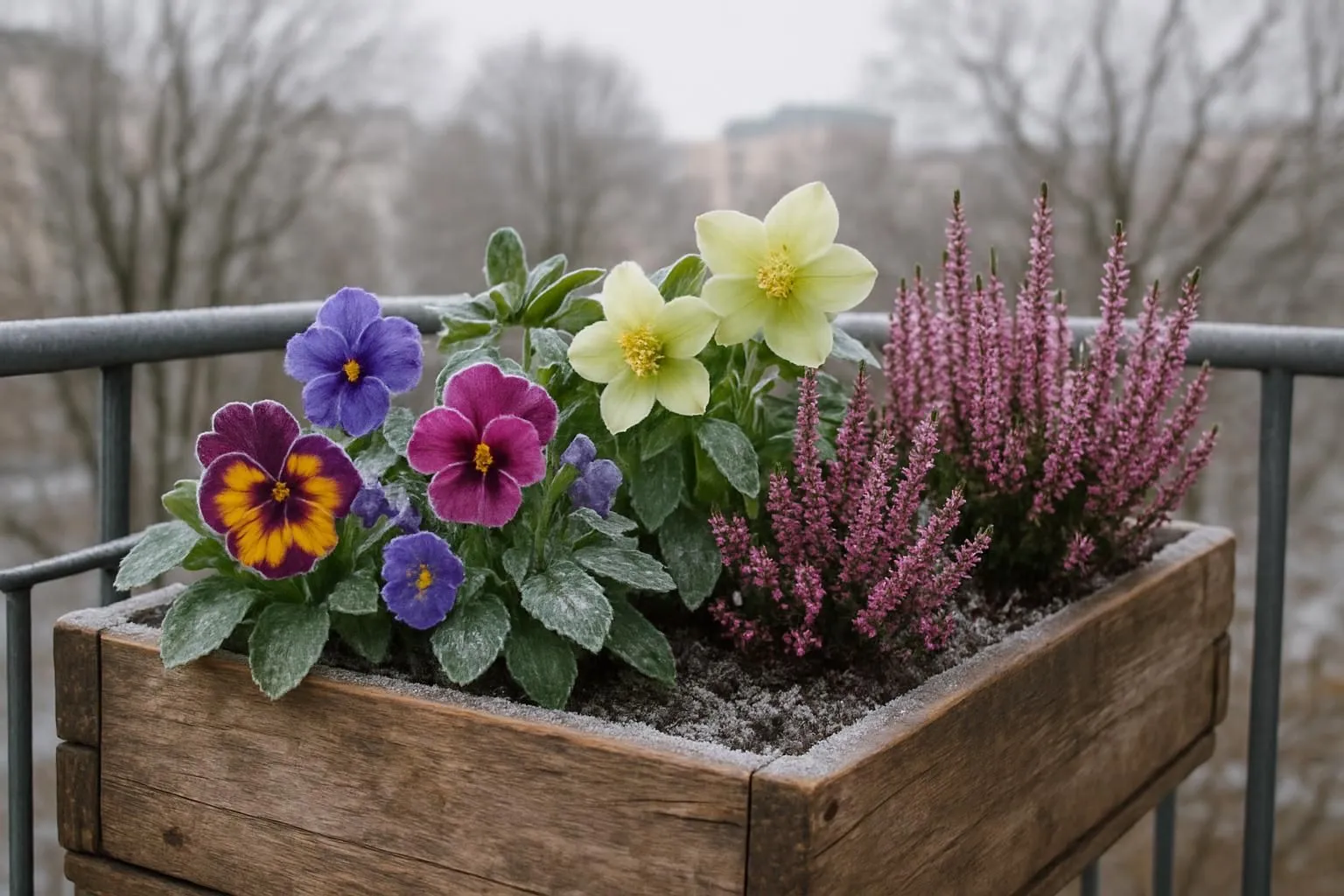 Fleurs pour jardinière en hiver