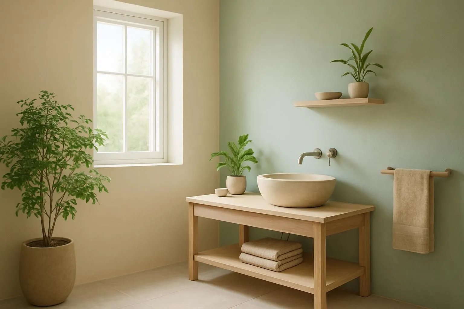 Couleur peinture choisir pour une salle de bain zen et apaisante
