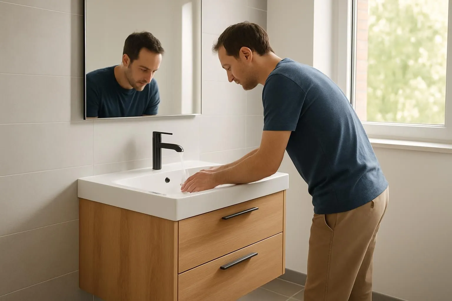 La hauteur idéale pour un meuble vasque de salle de bain